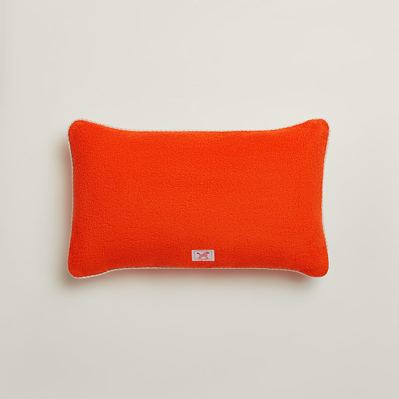 Animaux Nattes beach pillow - Orange | Hermès Canada